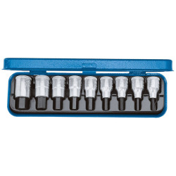 Gedore 6156410 Screwdriver Set 1/2&quot; 9 Pieces inside Hexagon INCH