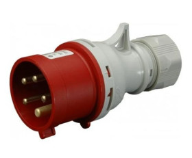 Wtyczka przenośna ze zmianą faz 5P 16A 400V czerwona IP44 IVNO 1653