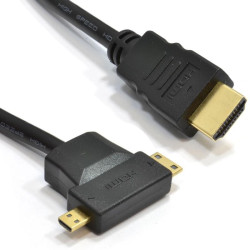 Micro and Mini HDMI Hammerhead Cable - 1m [Discontinued]