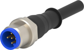 Sensor actuator cable, M12-cable plug, straight to open end, 5 pole, 1.5 m, PUR, black, 4 A, 2273034-1