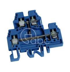 Złącze śrubowe 4 mm², 2-piętrowe, niebieskie, DAS.4(Ex)i