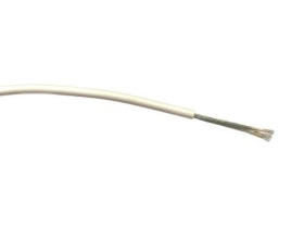 Przewód jednożyłowy linkowy, 1 mm², 32/0,2 mm, 24 AWG, PVC, 1,5 kV AC, Biały, dł. 100m, RS PRO