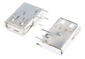 Złącze USB A Przewlekany Żeński 2.0 ,1-portowe