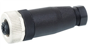 Wtyczka M12 Żeńska Prosta 4-Polowa Zaciski Śrubowe 4-6Mm 7000-12901-0000000