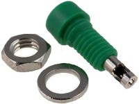 BAN20-G-G Gniazdo bananowe na obudowę - standard 2.0mm zielone