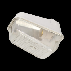 7041S. oprawa oświetleniowa. 60W. E27. IP54. IK10. klosz poliwęglan. podstawa bakelitowa A1300-P