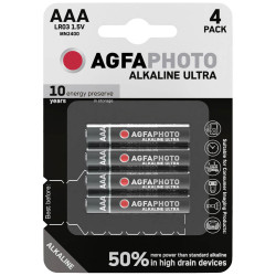 AgfaPhoto 110-821856 ULTRA AAA Batteries 1.5V 4 Pack High Performance