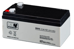 Akumulator VRLA AGM 12V 3,4Ah (żywotność 3-5lat) MWS 3.4-12