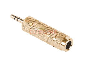 PRZEJŚCIE D/M JACK GOLD GNIAZDO WJ6.35-WTYK WJ3.5