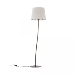 Lampa podłogowa z włącznikiem na kablu NICOLA BROWN, lniany klosz 16028 TK Lighting