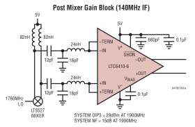 Low Distortion, Low Noise Differential IF Amplifier with Configurable Input Impedance