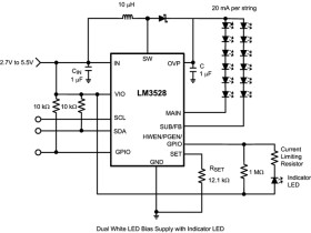 High efficiency, multi display LED driver with 128 Exponential dimming Step