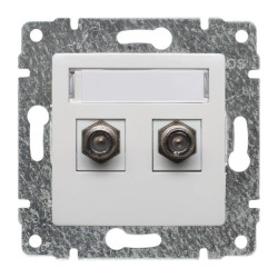 VENA Gniazdo TV SAT podwójne typu F typ żański F 510258