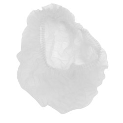 Integrity&#xAE; 600-3033 Cleanroom Bouffant Style Pleated Mob Caps-White-Pack Of 100