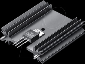 SK 409/38,1/STS Heat sink 38.1mm 7 K/W black anodised