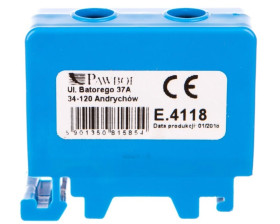 Złączka szynowa 1x50mm2 niebieska E.4118/CU