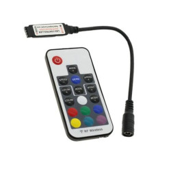Kontroler mini RGB RF 72W 12V czarny 17 key radiowy sterownik