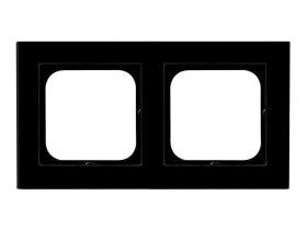 SONATA PRESTIGE Ramka 2 podwójna szklana 6 mm szkło czarne R-2RG/32 OSPEL