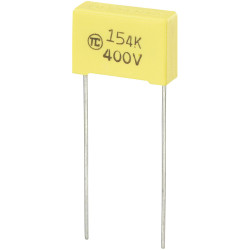 TRU COMPONENTS 450185 MKS thin film capacitor 0.15 µF 400 V DC radial 5% 15mm