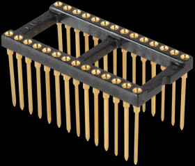 10031549 IC precision 28-pin socket, WireWrap, gold plated
