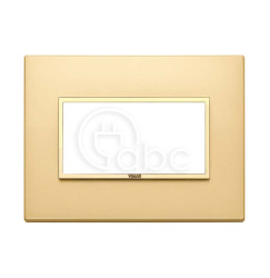 Ramka ozdobna Eikon Evo, 2+2+2M, Total Satin Gold, 21644.G10