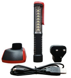 Lampa inspekcyjna akumulatorowa zasięg 500 mm, Litowo-jonowy RS PRO