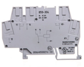 Złączka szynowa z przekaźnikiem miniaturowym 24V DC 1P 859-304