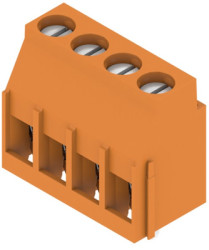 PCB terminal, 7 pole, pitch 5.08 mm, AWG 26-12, 20 A, clamping bracket, orange, 1001880000