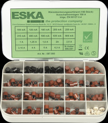 887.800 Assortment - mini fuses, time-lag, 190 pcs + holder