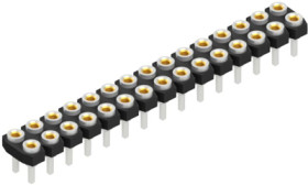 Socket header, 30 pole, pitch 2.54 mm, straight, 10043255