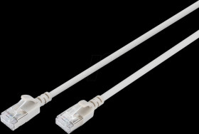 DK-1632-A-003S Cat.6a patch cable, F/FTP, gray, 0,3 m