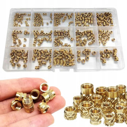 330 Sztuk ZESTAW INSERT WKŁADKI GWINTOWANE M2, M3, M4 DO WYDRUKÓW 3D