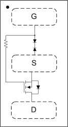 60-V, N channel NexFET™ power MOSFET, single LGA 1.5 mm x 0.8mm, 65 mOhm, gate ESD protection