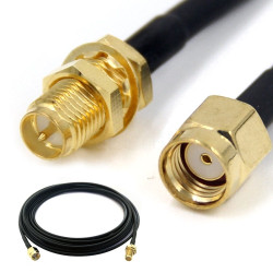 Przedłużacz RSMA (wtyk-gniazdo); długość 3m