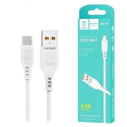KABEL USB MICRO DENMEN 1M BIALY