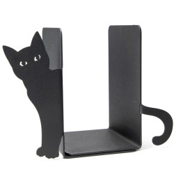 Podpórki do książek metalowe wzór KOT przód + tył ZESTAW