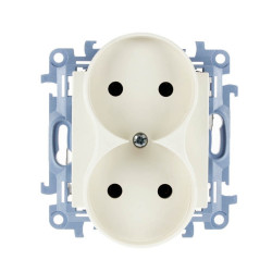 Gniazdo podwójne b/u kremowe CG2M.01/41 Kontakt Simon10