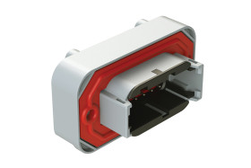 Złącze samochodowe 12-pinowe Amphenol Industrial 2-rzędowe Męski 7.5A AT Montaż na kołnierzu Złącze samochodowe