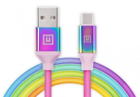KABEL USB C - USB C RAINBOW 1M PREMIUM