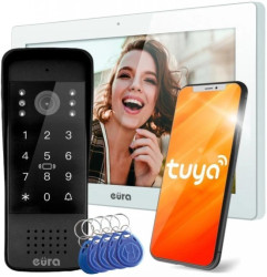 Wideodomofon EURA VDP-86A3 - monitor 10 cali biały TUYA