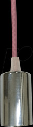 3789 Chrome metal cup pendant Light-pink