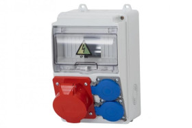 Rozdzielnica LAGO 7M - gniazda 16/5, 2x230V /7 modułów/