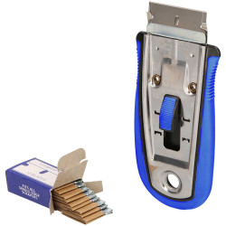 Brilliant Tools BT101923 KS Scraper Retractable Blade 10 Blades Metal Handle