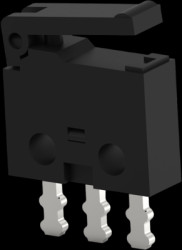 Miniature snap-action switche, PCB connection, hinge lever, 0.5 A/30 VDC, 2351460-1