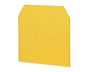 Płytka skrajna do złączek ZUG-G16 przegroda do złączek ZUG-G10 żółty PSU-16 A41-0301