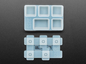 Adafruit 4 x 1U and 1 x 1.5U "Tab" Silicone Keycap Molds