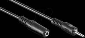 Jack to jack extension, 3.5 mm/2 m