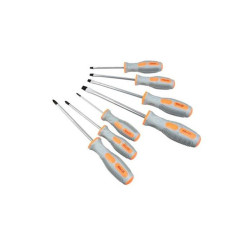 Zestaw wkrętaków 7el. CRV GEK szaro-pomar.