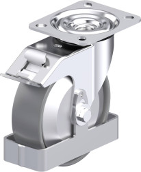 Blickle 946839 L-PO 125G-FI-ELS-FA-FS Rolka obrotowa z blachy stalowej Średnica koła: 125 mm Maksymalne obciążenie: 250