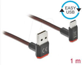 85276 USB 2.0 cable, EASY A connector to C connector, angled, 1.0 m.